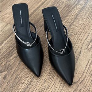 French Connection Black and Silver Women's Heels